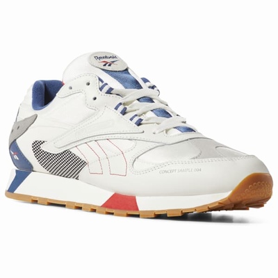 Reebok Classic Leather ATI 90s Shoes For Women Colour:Grey/Blue Wash/Red